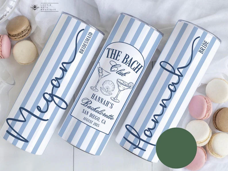 Custom Bridesmaid Tumbler Bachelorette Party The Bach Club Bridesmaid Skinny Tumbler TH10 169685
