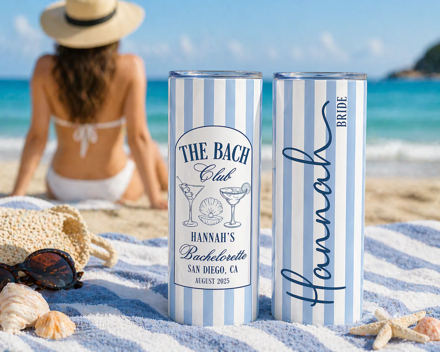 Custom Bridesmaid Tumbler Bachelorette Party The Bach Club Bridesmaid Skinny Tumbler TH10 169685 - Image 4