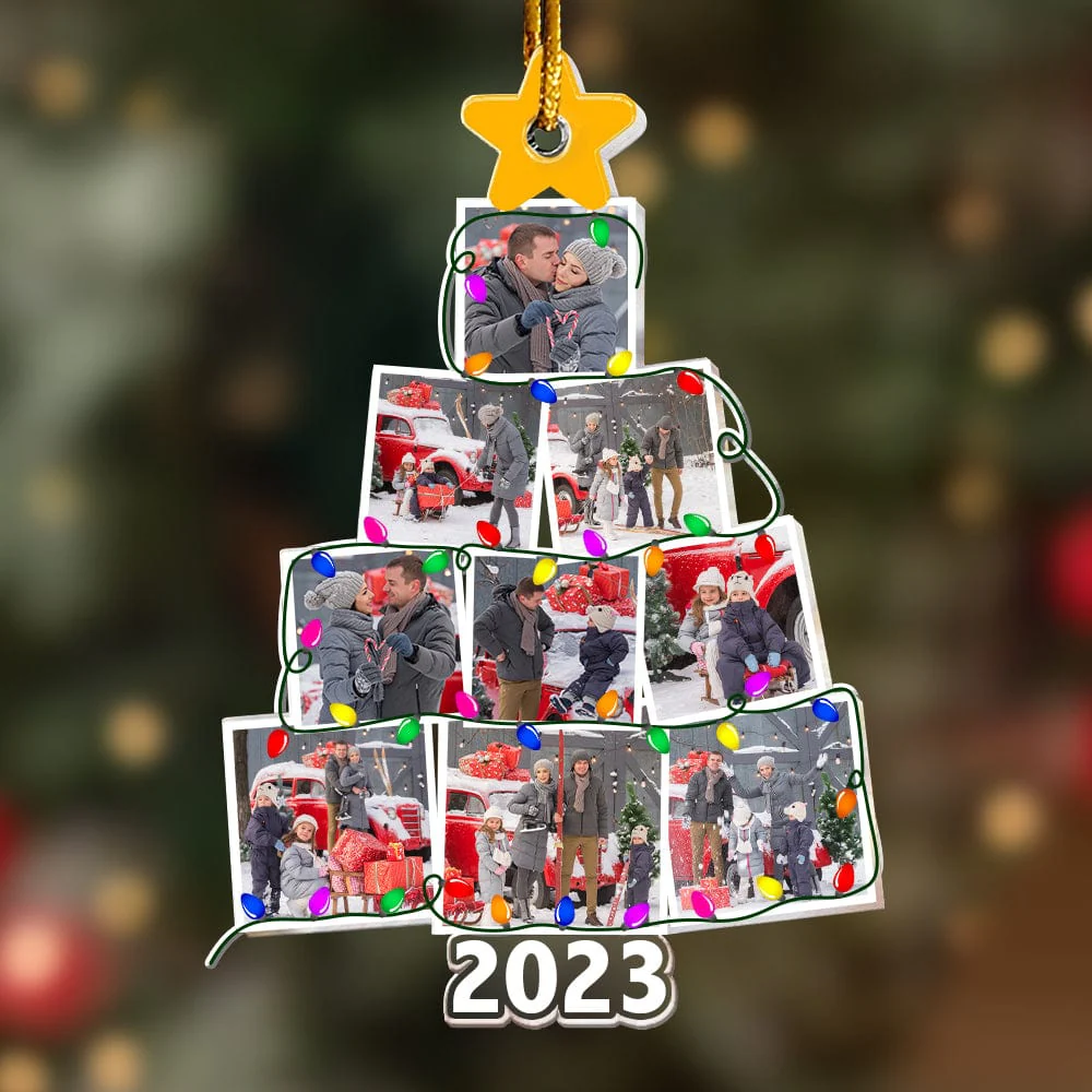 Custom Camping Photo Christmas Tree Acrylic Ornament N304 890109