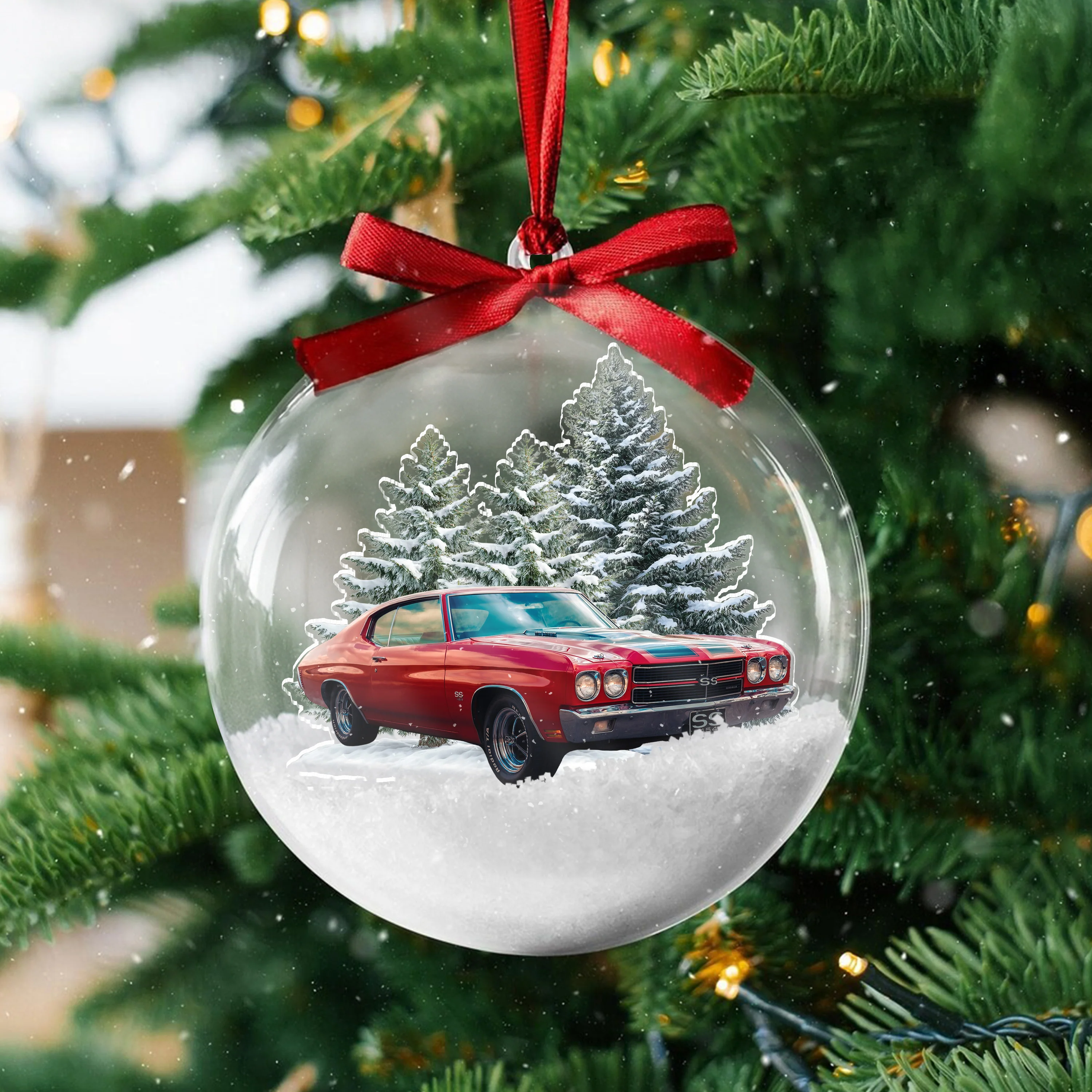 Custom Car Photo Chirtsmas 3D Ball Ornament For Car Lover TH10 896093 - Image 2