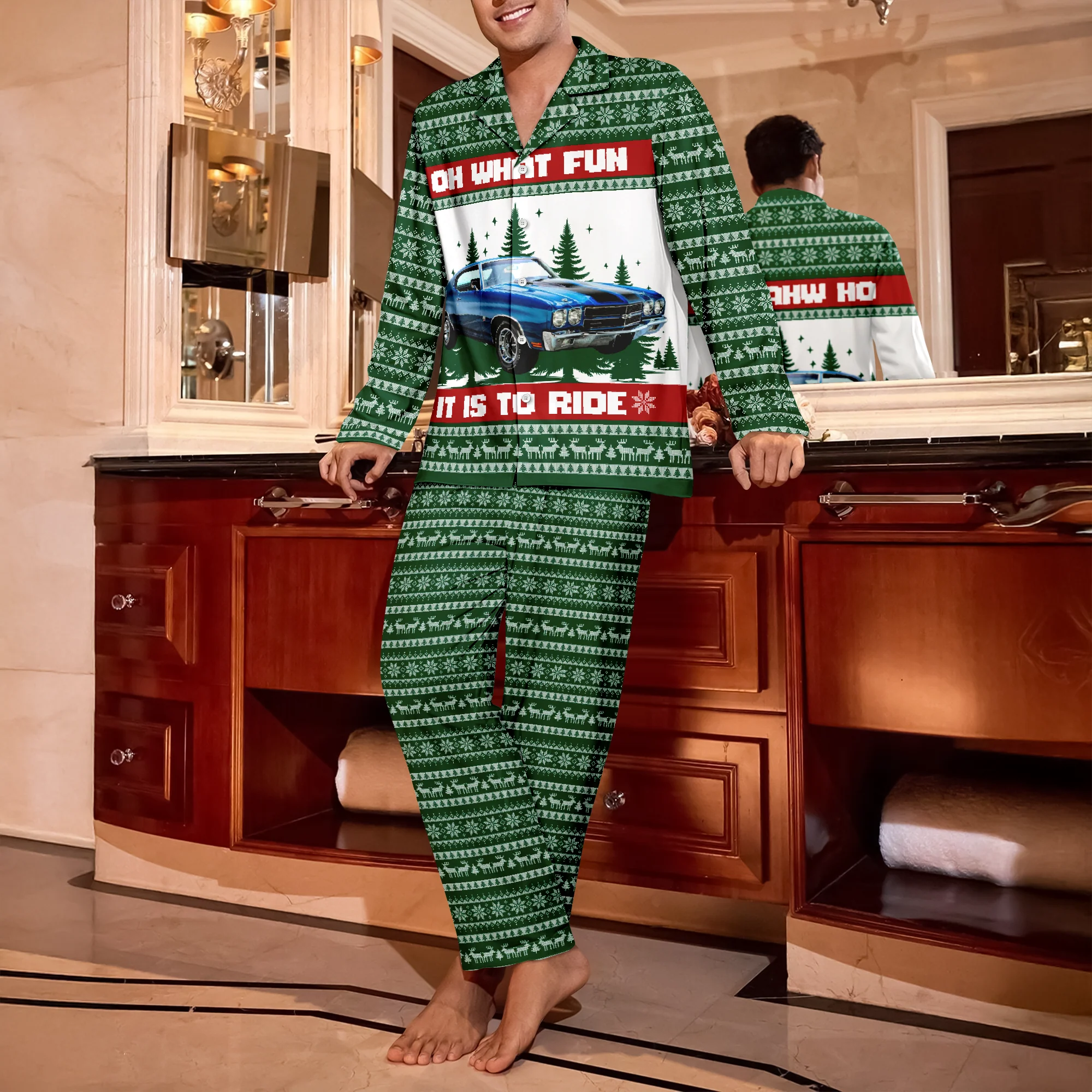 Custom Car Photo Oh What Fun It Is To Ride Pajamas TH10 896017 - Image 3