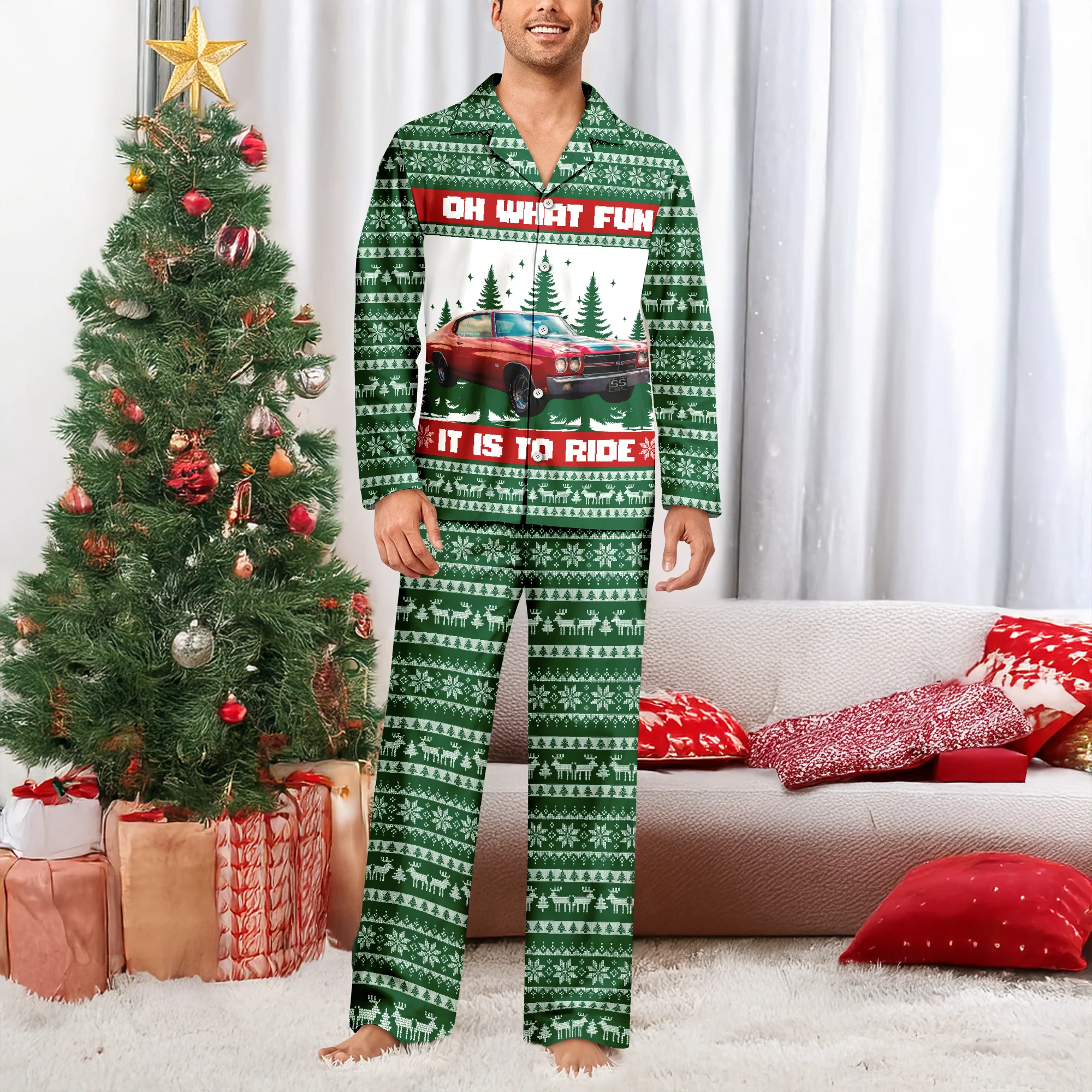 Custom Car Photo Oh What Fun It Is To Ride Pajamas TH10 896017 - Image 4