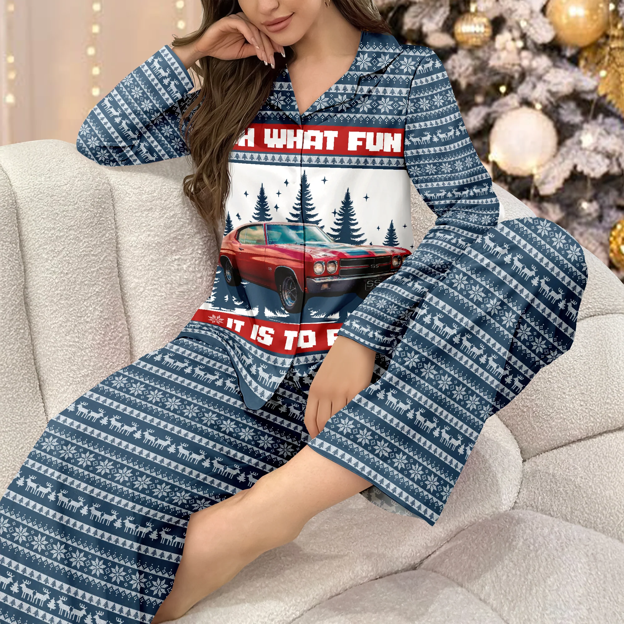 Custom Car Photo Oh What Fun It Is To Ride Pajamas TH10 896017 - Image 7
