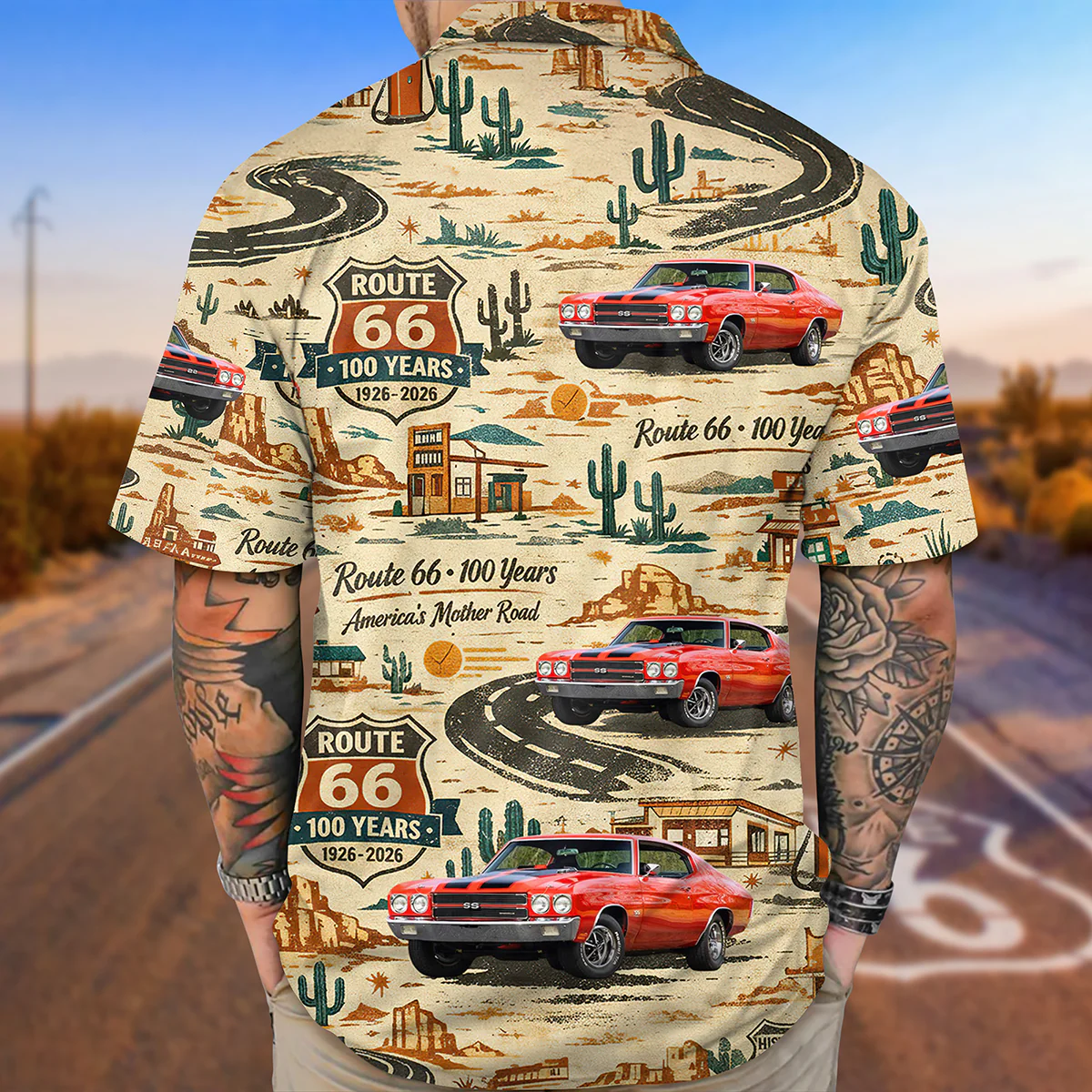 Custom Car Photo Route 66 100 Years America's Mother Road Hawaii Shirt TH10 898681 - Image 5
