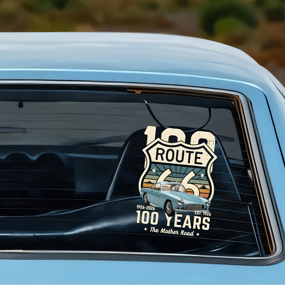 Custom Car Photo Route 66 100 Years Car Window Decal Sticker TH10 898657 - Image 7