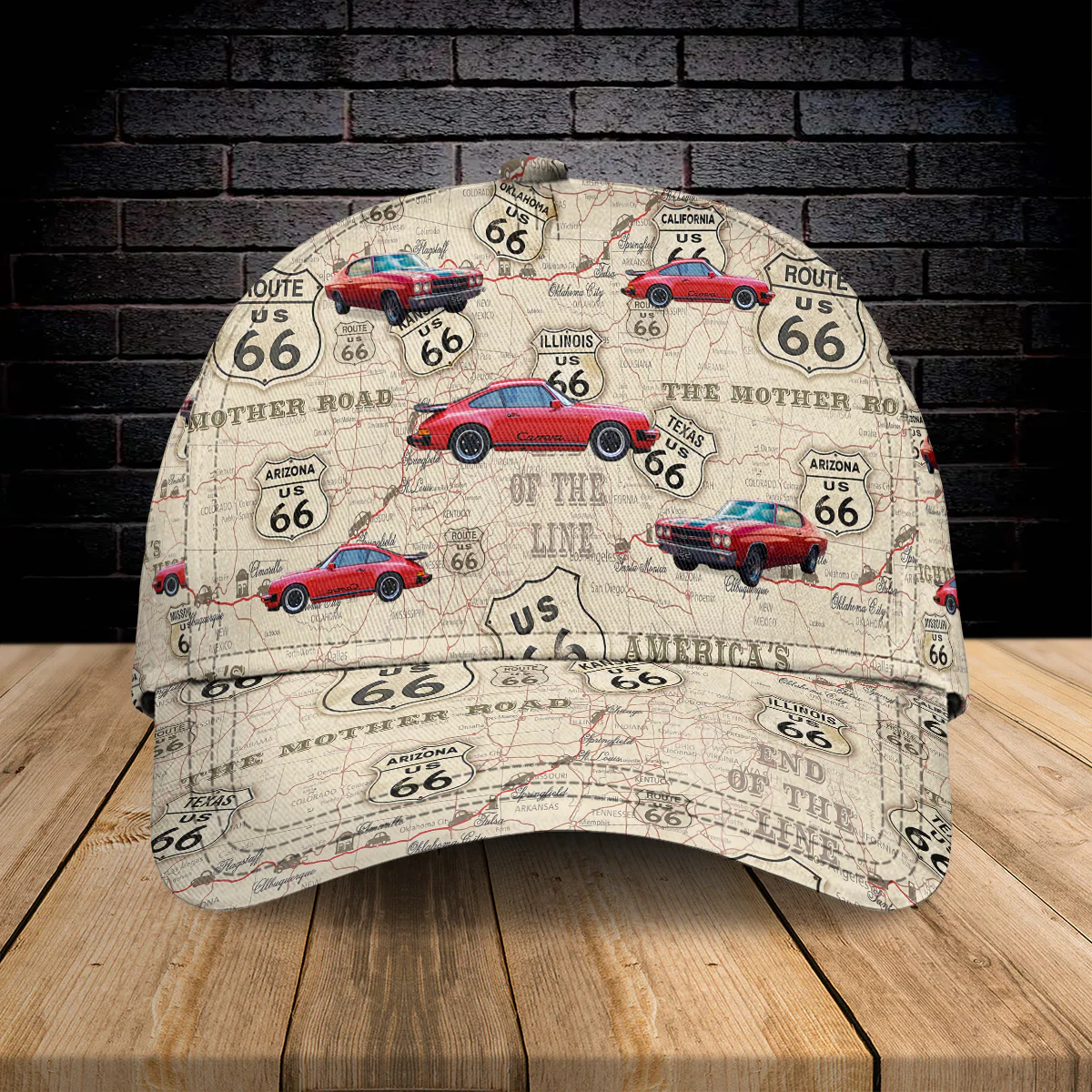 Custom Car Photo Route 66 For Car Lover Classic Cap TH10 894001 - Image 3