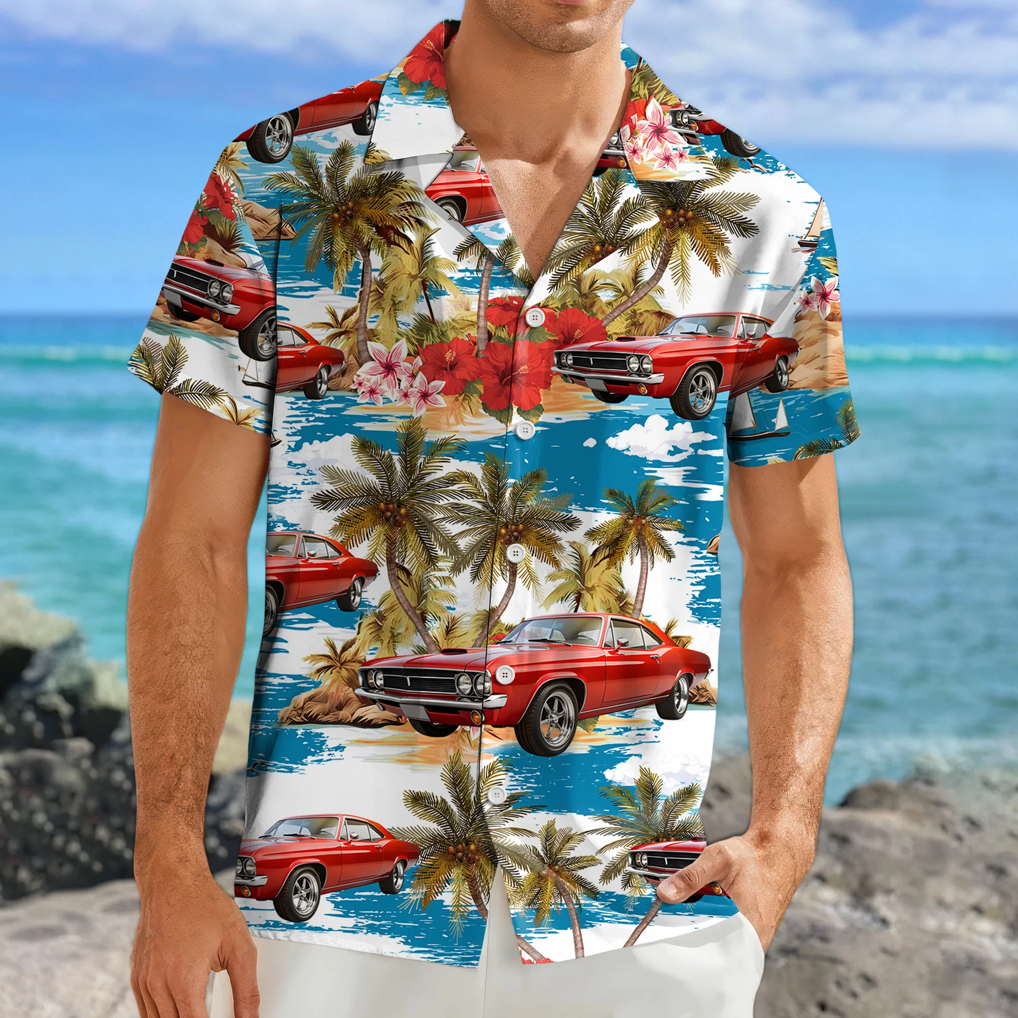 Custom Car Photo Sunset Hawaii Shirt TH10 892653 - Image 3