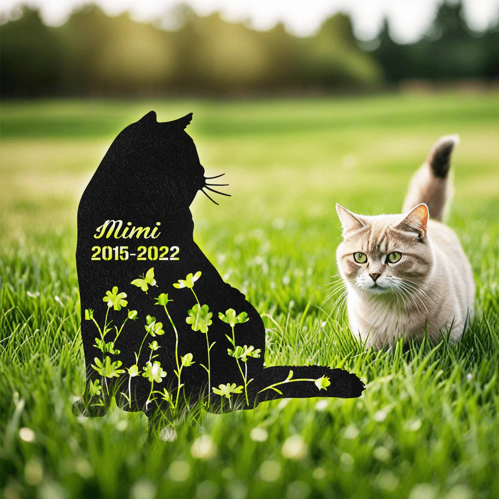 Custom Cat Name Memorial Garden Stake TH10 891541 - Image 3