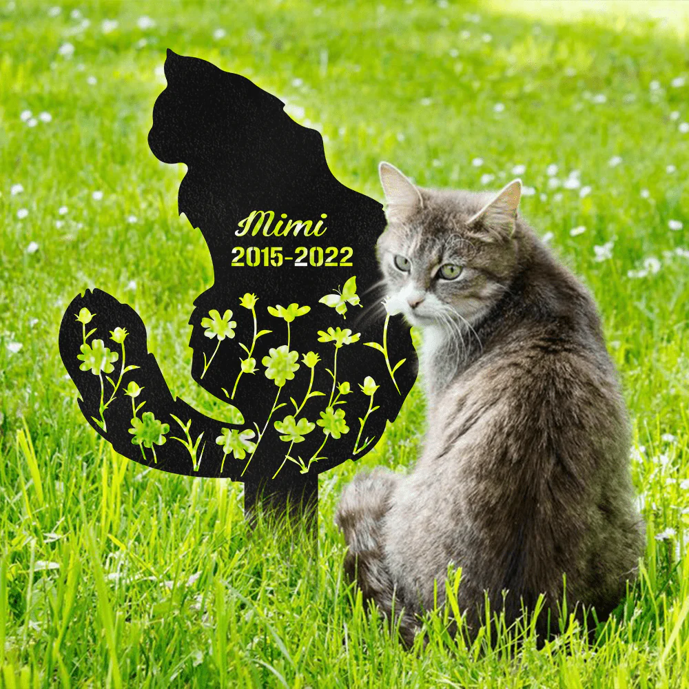 Custom Cat Name Memorial Garden Stake TH10 891541 - Image 4