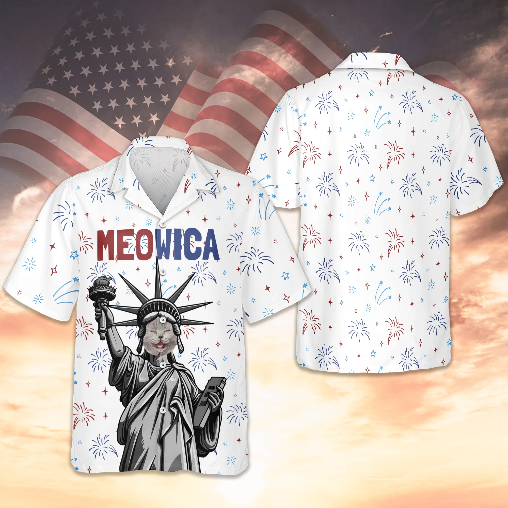Custom Cat Photo Meowica Hawaii Shirt TH10 169433 - Image 6