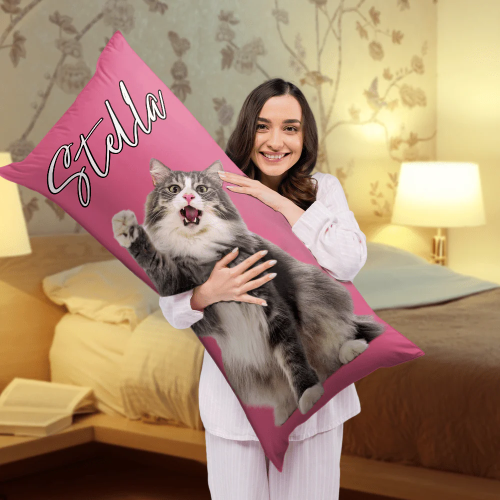 Custom Cat Photo Rectangle Pillow Case TA29 890403