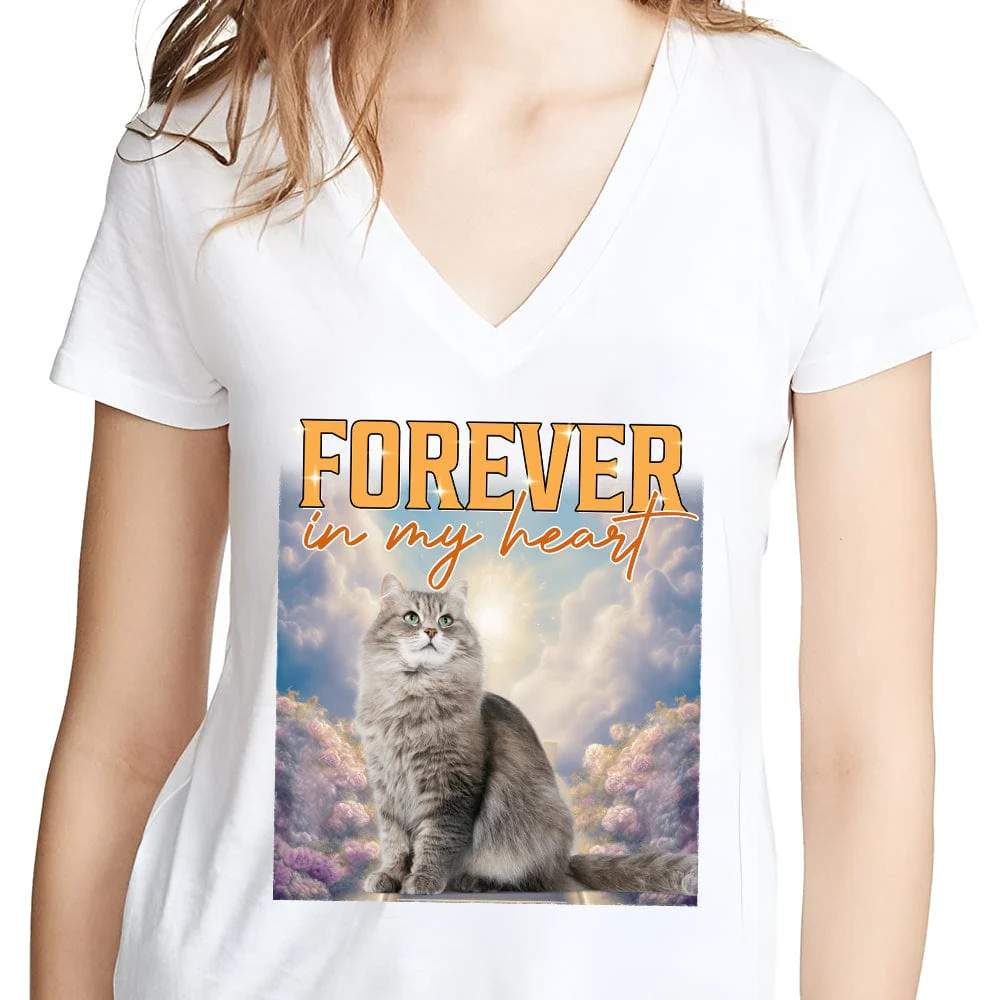 Custom Cat Photo With Vintage Style Shirt K228 889745 - Image 2