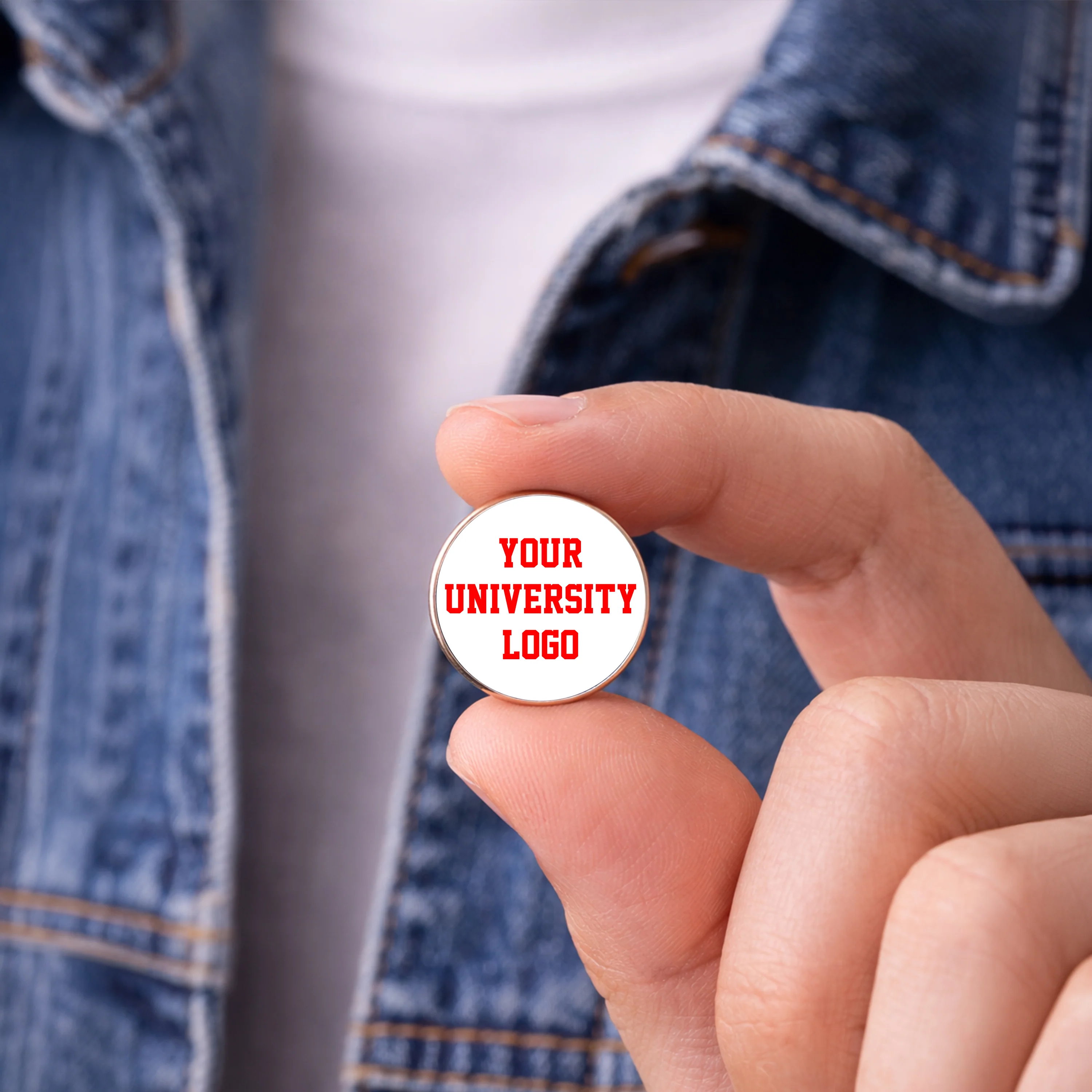 Custom College Logo Lapel Pin - Graduation Pin - University Round Pin for Graduation Cap or Grad Gown TH10 169353 - Image 2