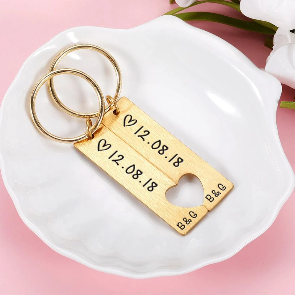 Custom Couple Keychain Personalized Gift TA29 890393 - Image 2
