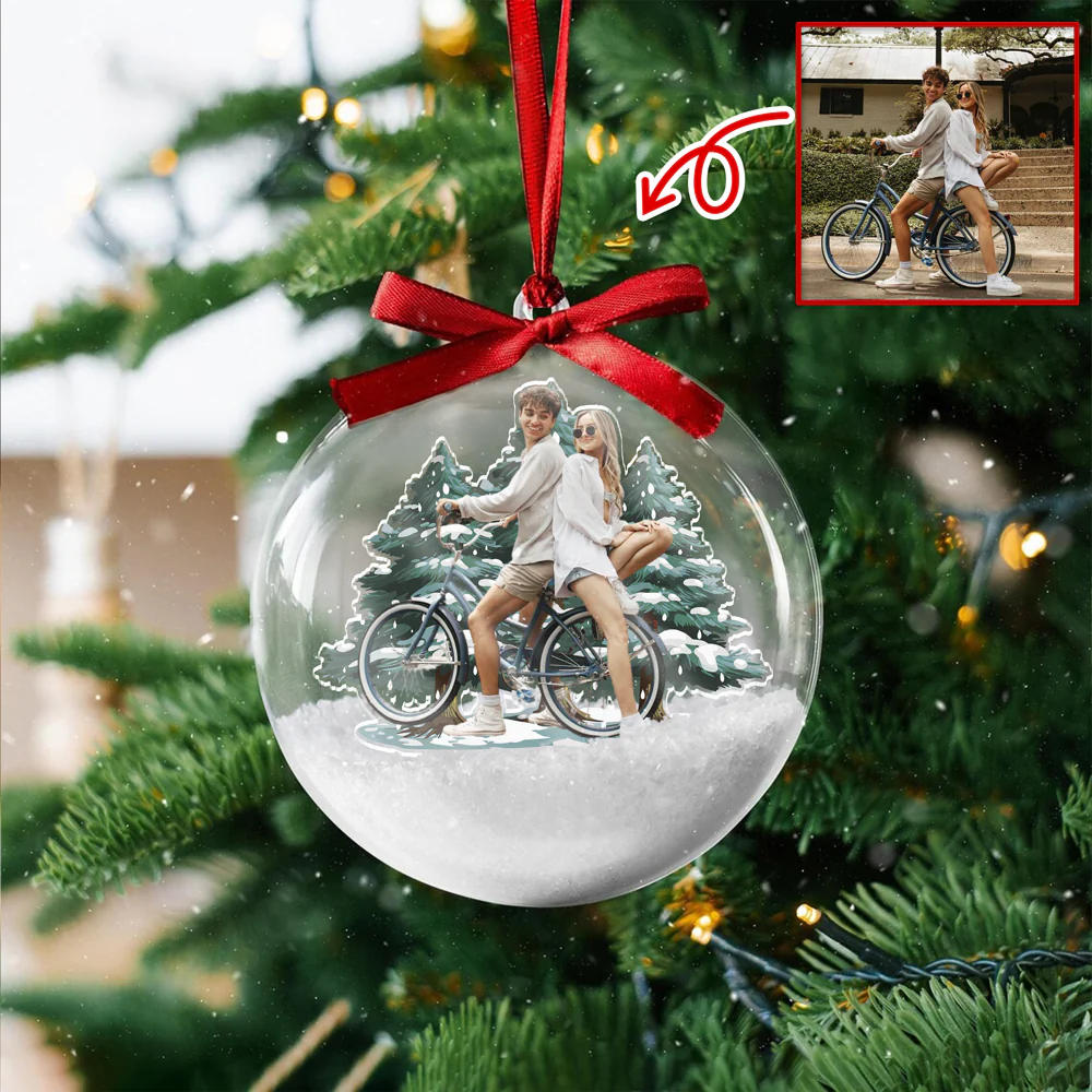Custom Couple Photo 3D Ball Ornament For Christmas TH10 896083 - Image 4