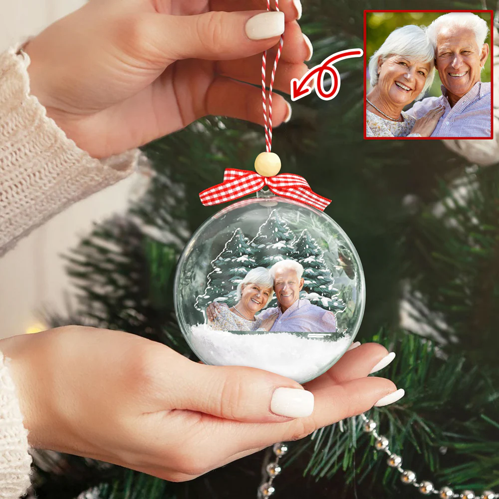 Custom Couple Photo 3D Ball Ornament For Christmas TH10 896083 - Image 5