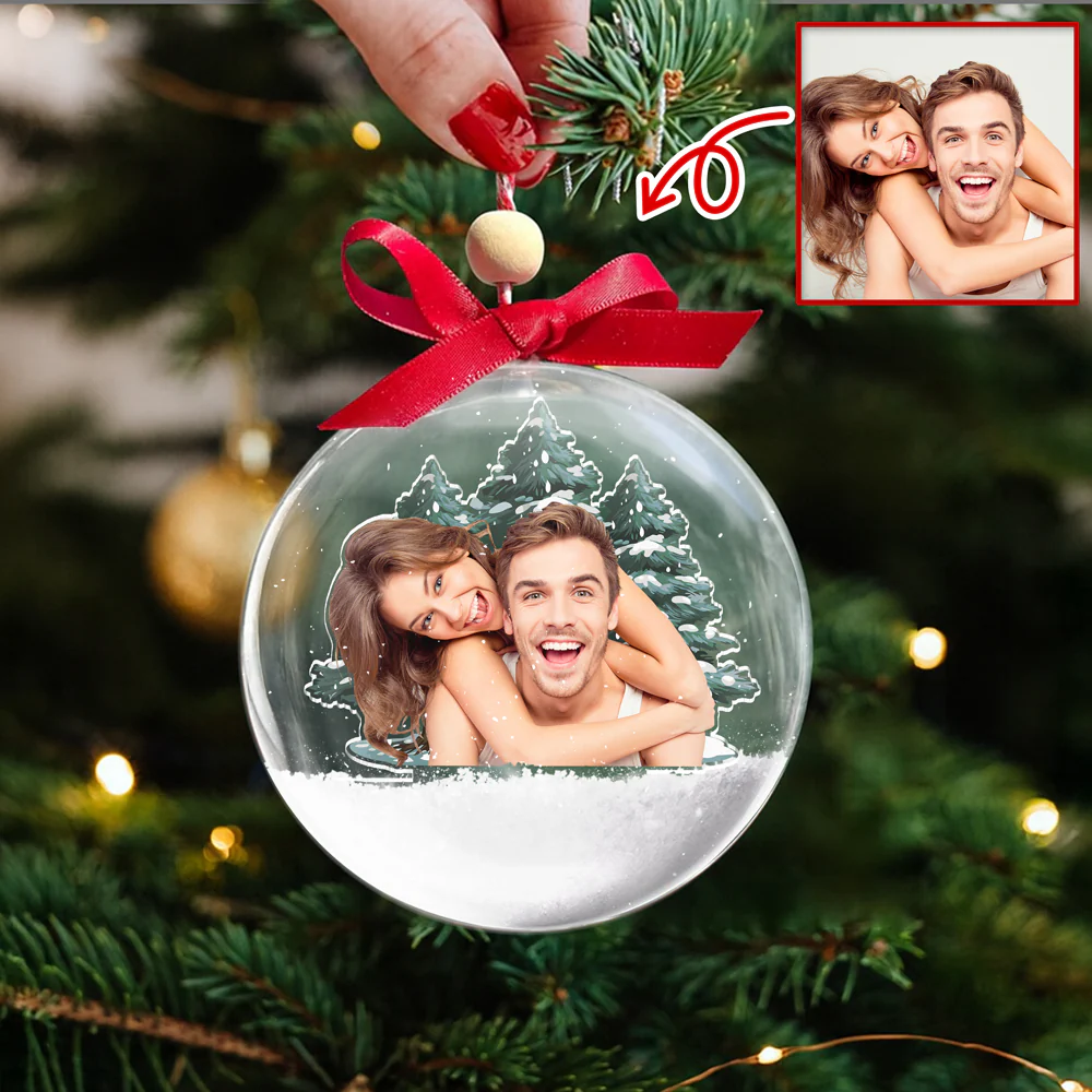 Custom Couple Photo 3D Ball Ornament For Christmas TH10 896083 - Image 8