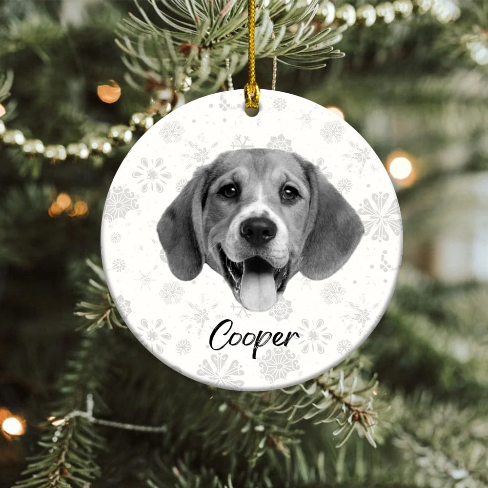 Custom Dog And Cat Photo Christmas Gift Ceramic Ornament N304 889861 - Image 5