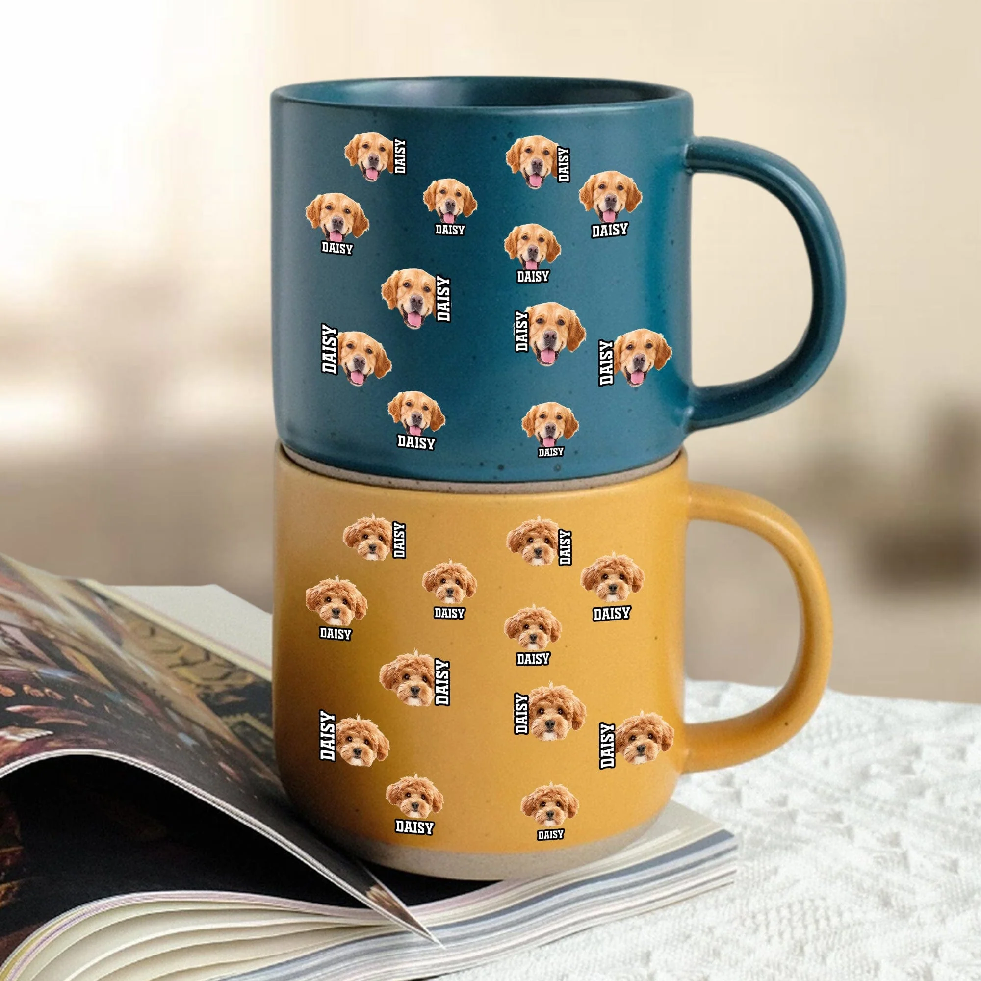 Custom Dog Cat Photo And Name Pottery Mug TH10 892159