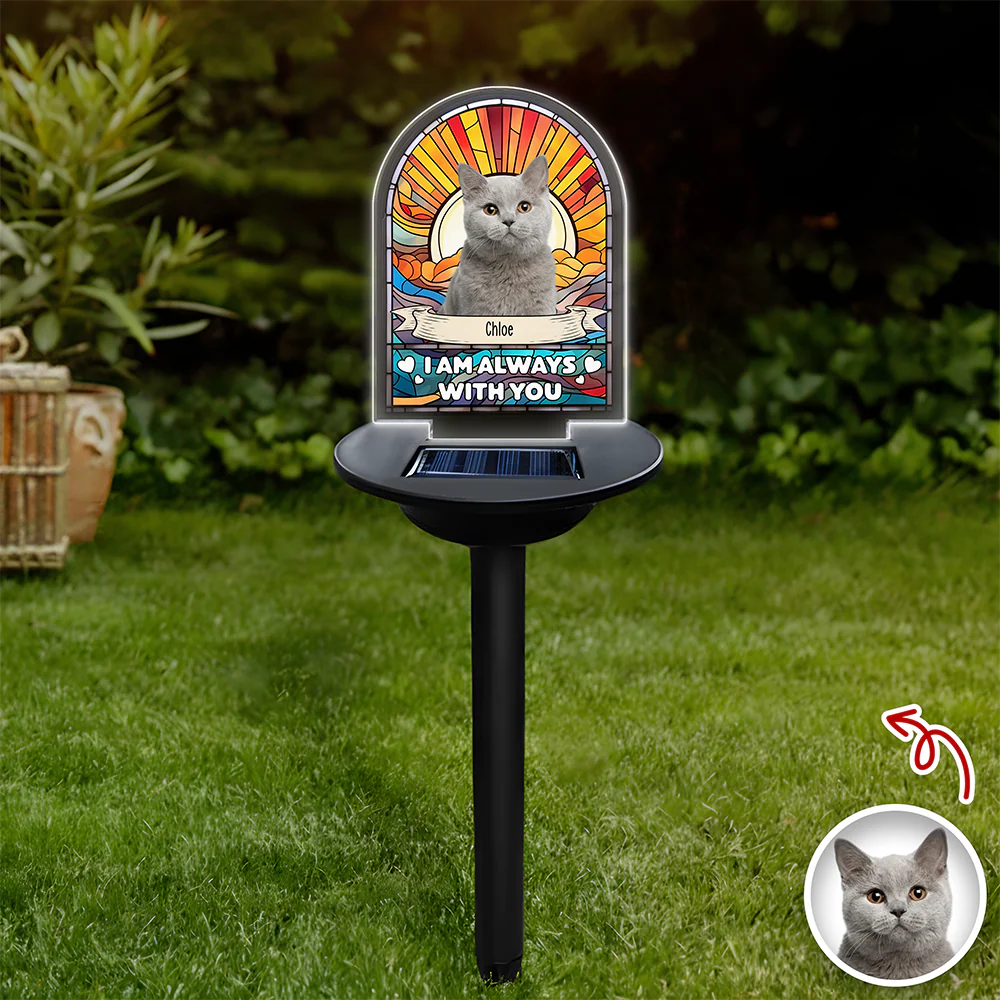 Custom Dog Cat Photo I'm Always With You Memorial Solar Light TH10 896055 - Image 4