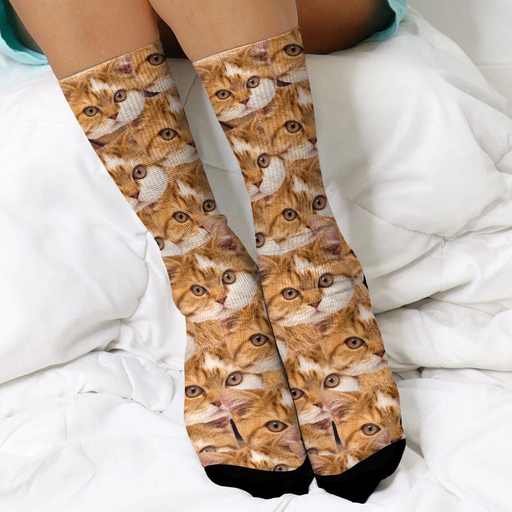 Custom Dog Cat Portrait Photo Sock N304 890225 - Image 2