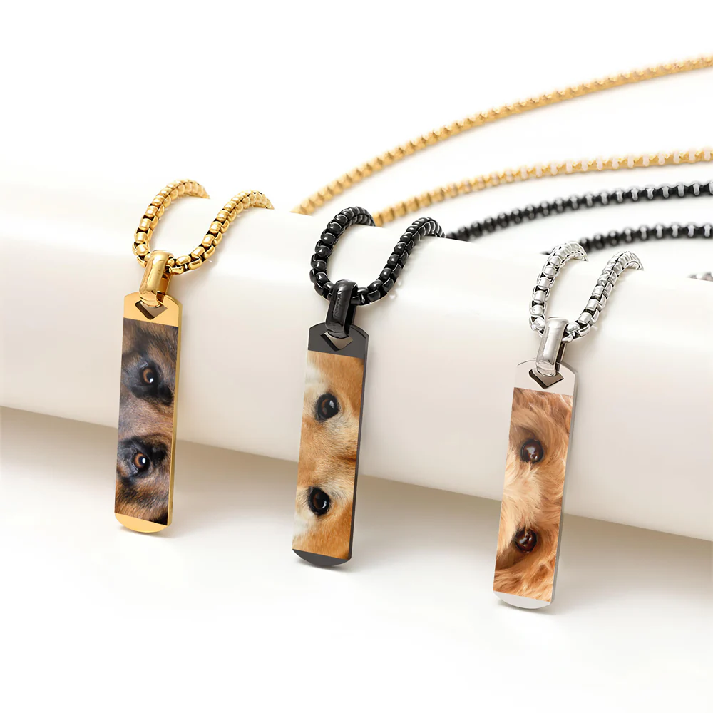 Custom Dog Eyes Photo Long Necklace For Dog Lover TH10 892861 - Image 3