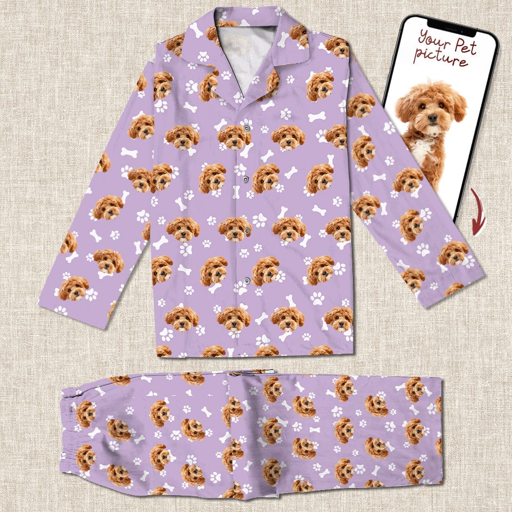 Custom Dog Face Photo With Colorful Background Pajamas HO82 T368 889957 - Image 3