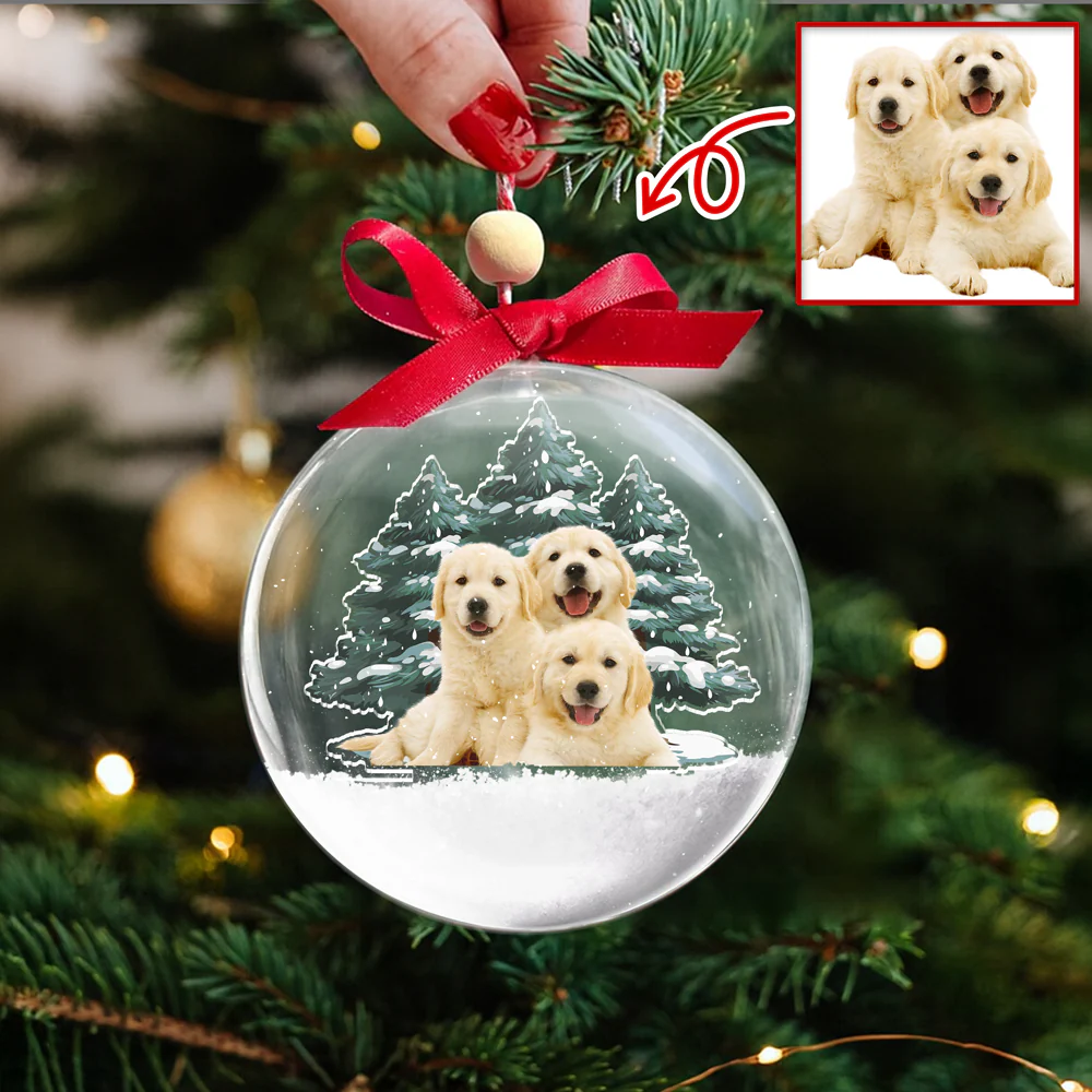Custom Dog Photo 3D Ball Ornament For Christmas TH10 896071 - Image 8