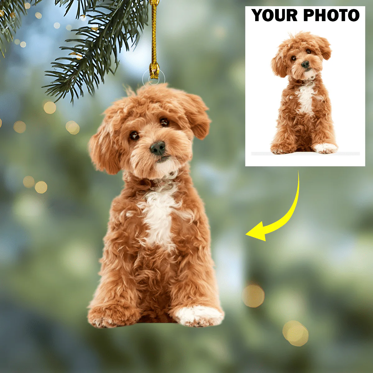 Custom Dog Photo Acrylic Ornament N304 889891 - Image 2
