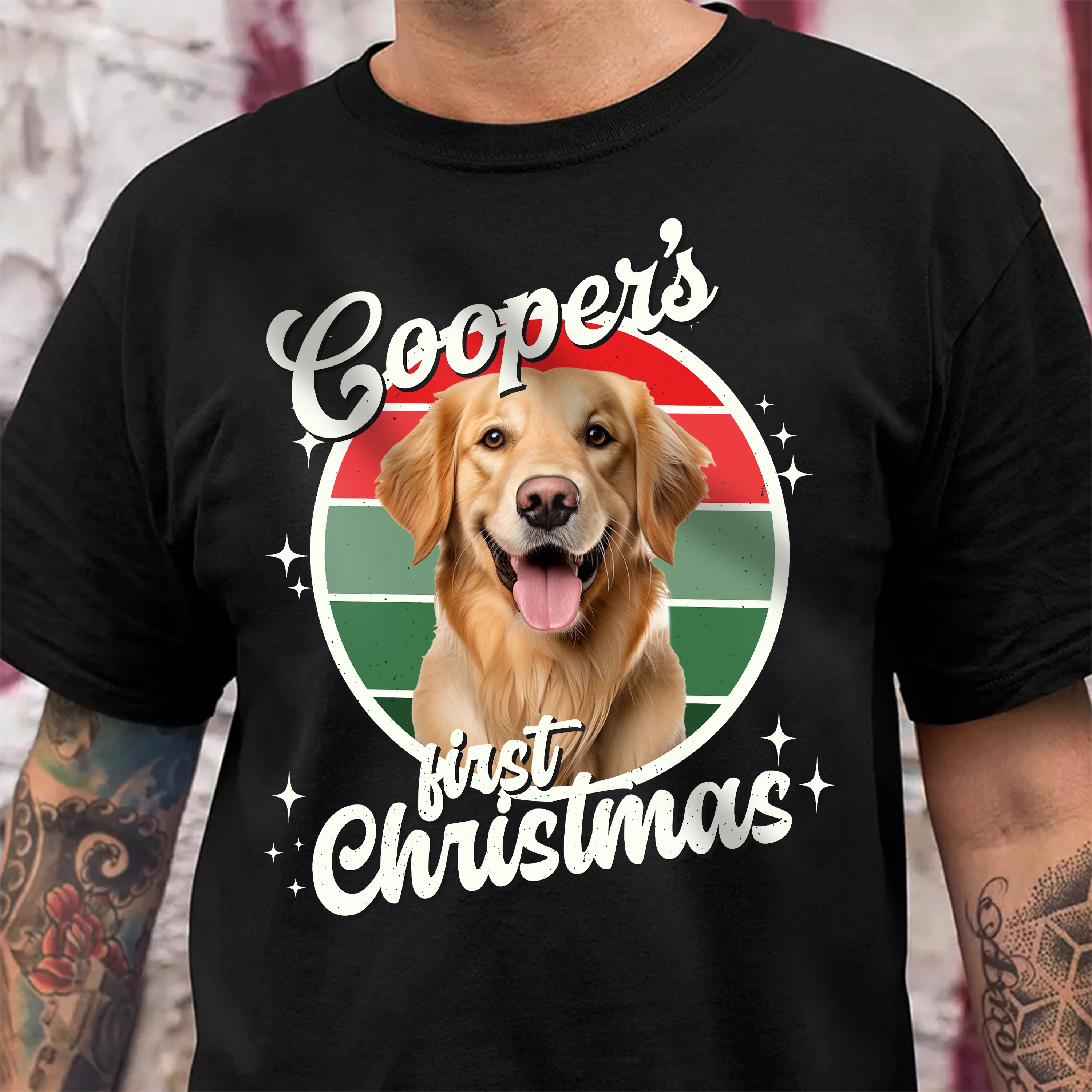 Custom Dog Photo And Name First Christmas Shirt For Dog Lover TH10 896627 - Image 2