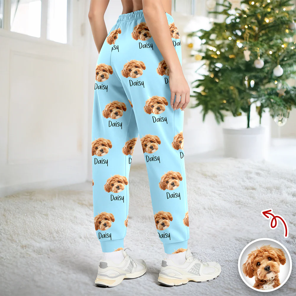 Custom Pet Portrait Pajama Pants – Personalized Dog/Cat/Person Photo & Name Gift TH10 894973 - Image 12