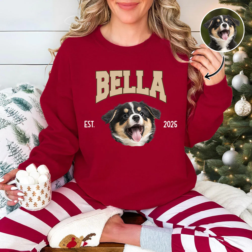 Custom Dog Photo And Name Sweatshirt For Dog Lover TH10 896885 - Image 3