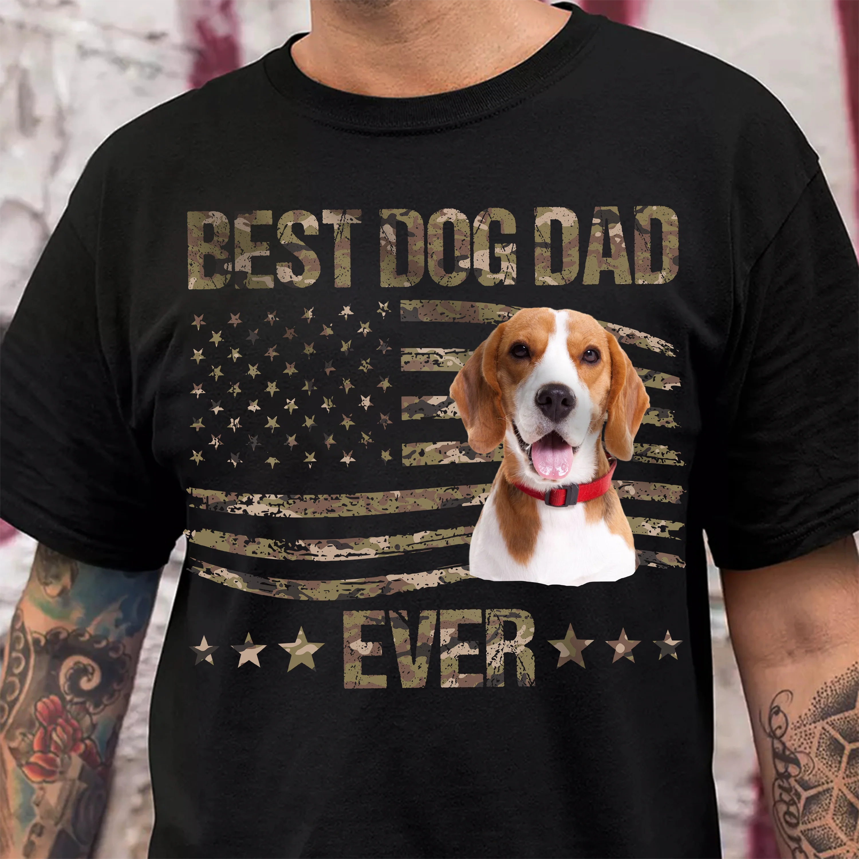 Custom Dog Photo Best Dog Dad Ever Shirt TH10 892821 - Image 2