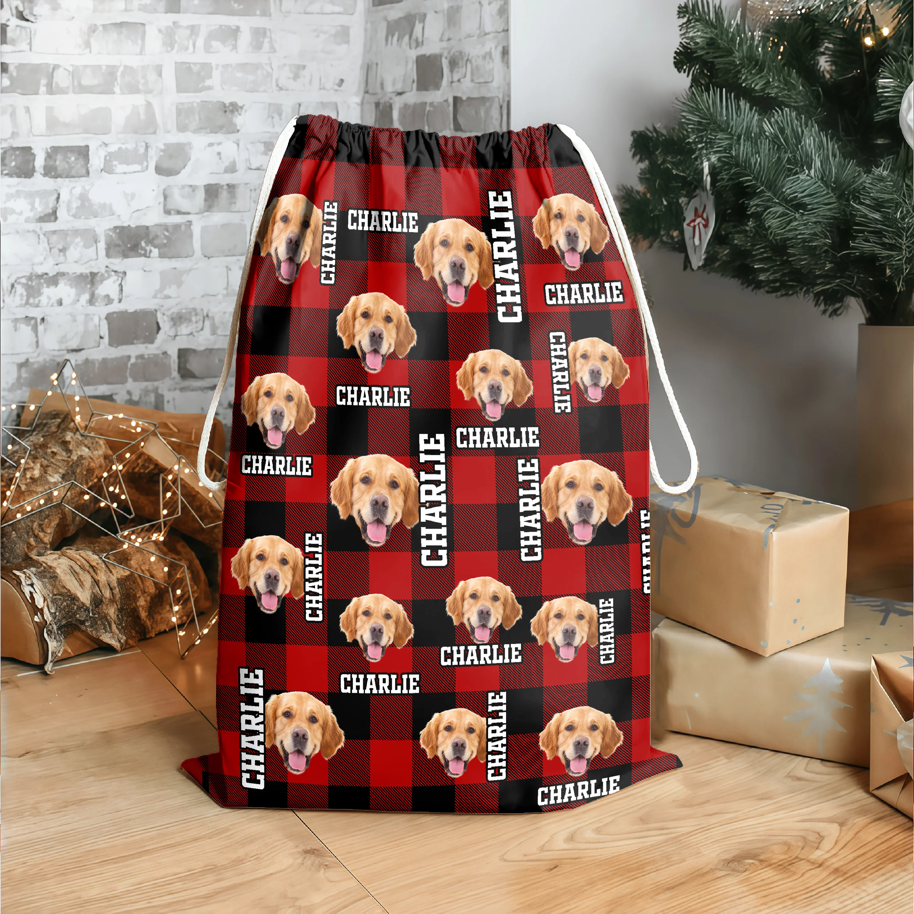 Custom Dog Photo Christmas Gift Bag For Your Dog TH10 896999 - Image 3