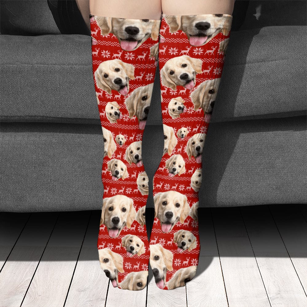 Custom Dog Photo For Men And Woman Sock N304 890205 - Image 3