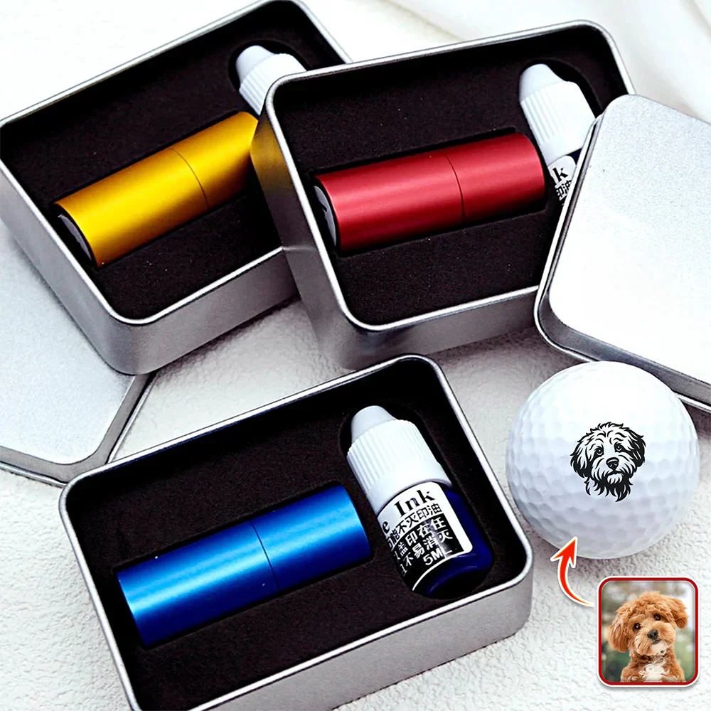 Custom Dog Photo Golf Ball Stamp Box, Golf Club Gift, Golf Lovers Gift TH10 896919 - Image 3