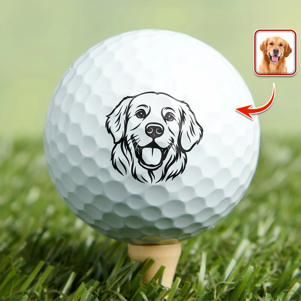 Custom Dog Photo Golf Ball Stamp Box, Golf Club Gift, Golf Lovers Gift TH10 896919 - Image 4