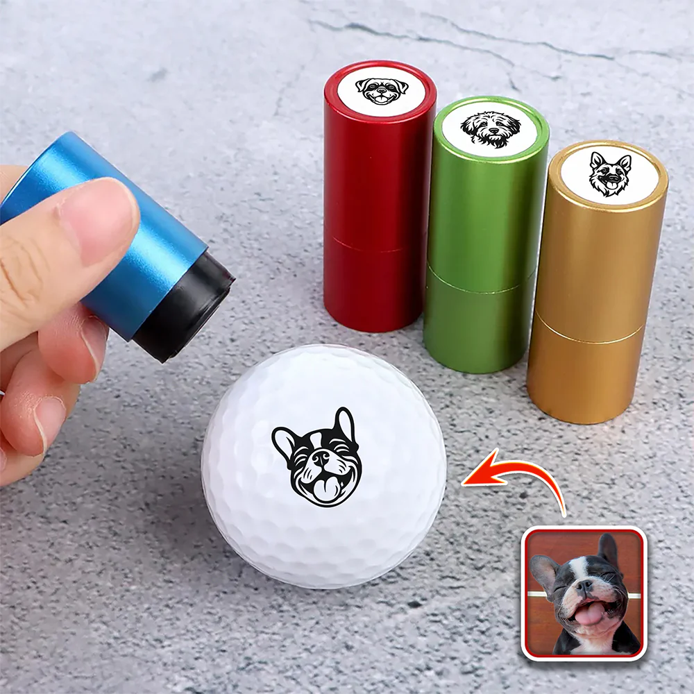 Custom Dog Photo Golf Ball Stamp Box, Golf Club Gift, Golf Lovers Gift TH10 896919 - Image 5