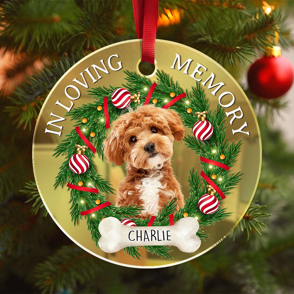 Custom Dog Photo In Loving Memory Mirrored Acrylic Ornament TH10 892065 - Image 2