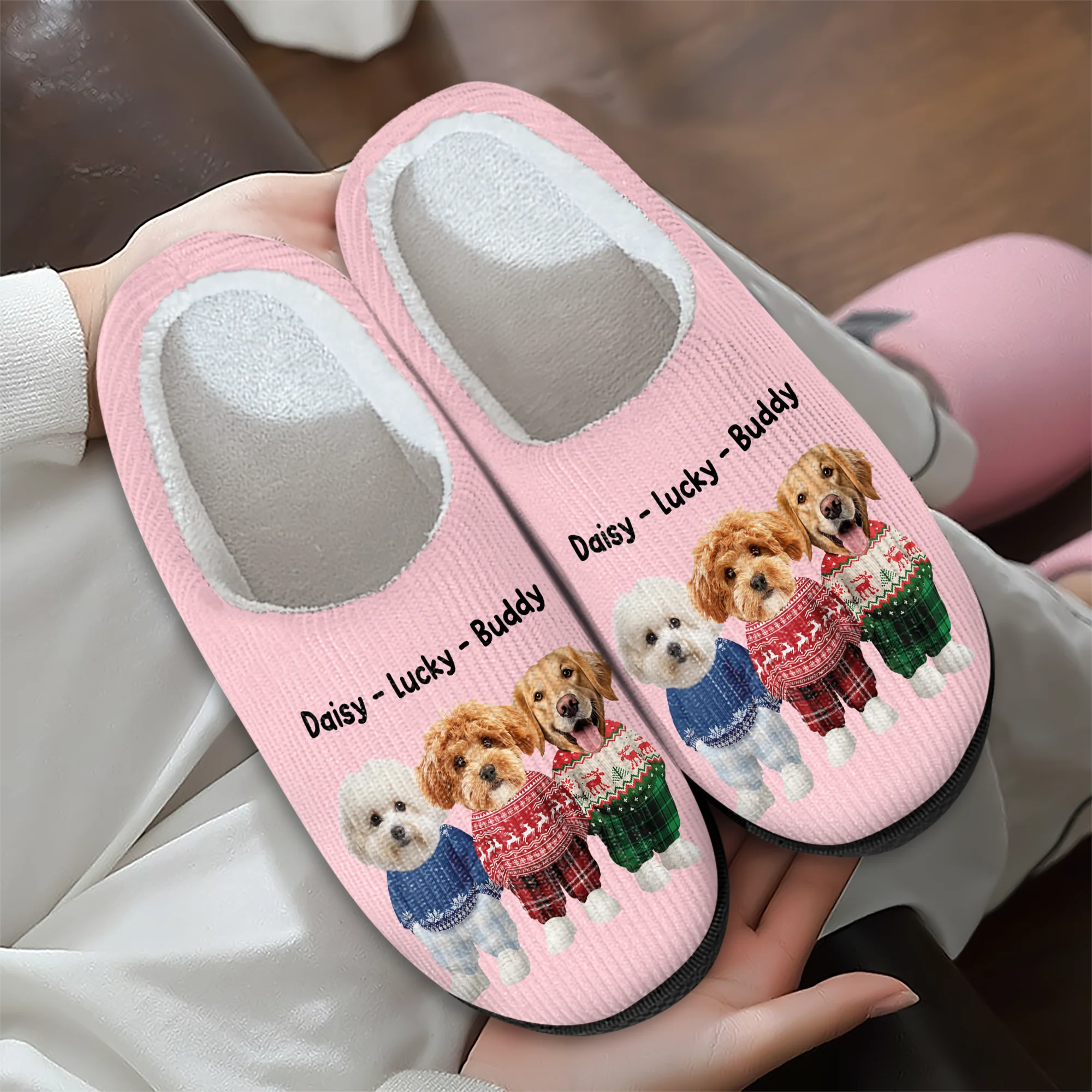 Custom Dog Photo Slippers Christmas Gift For Dog Lovers TH10 896773 - Image 2
