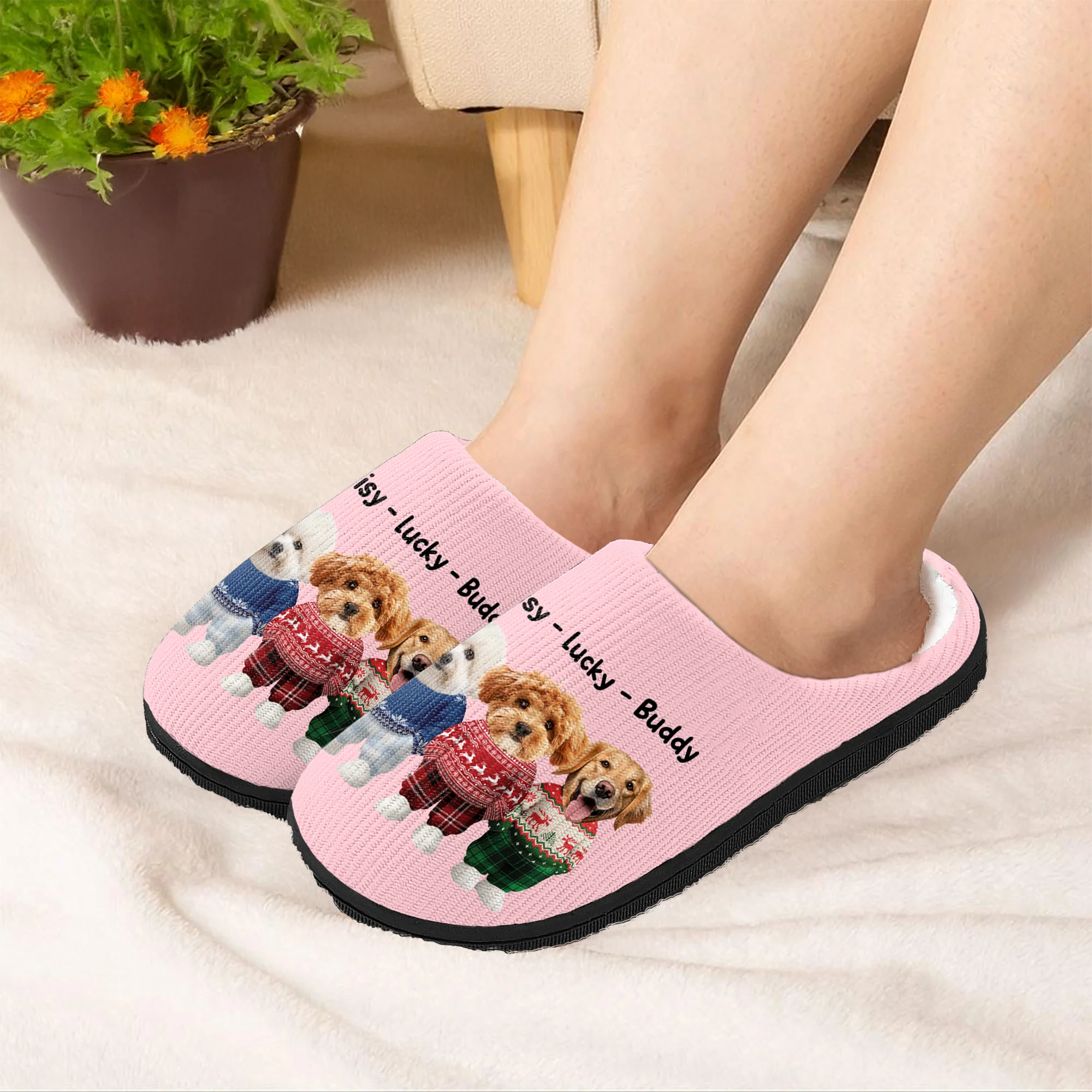 Custom Dog Photo Slippers Christmas Gift For Dog Lovers TH10 896773 - Image 4