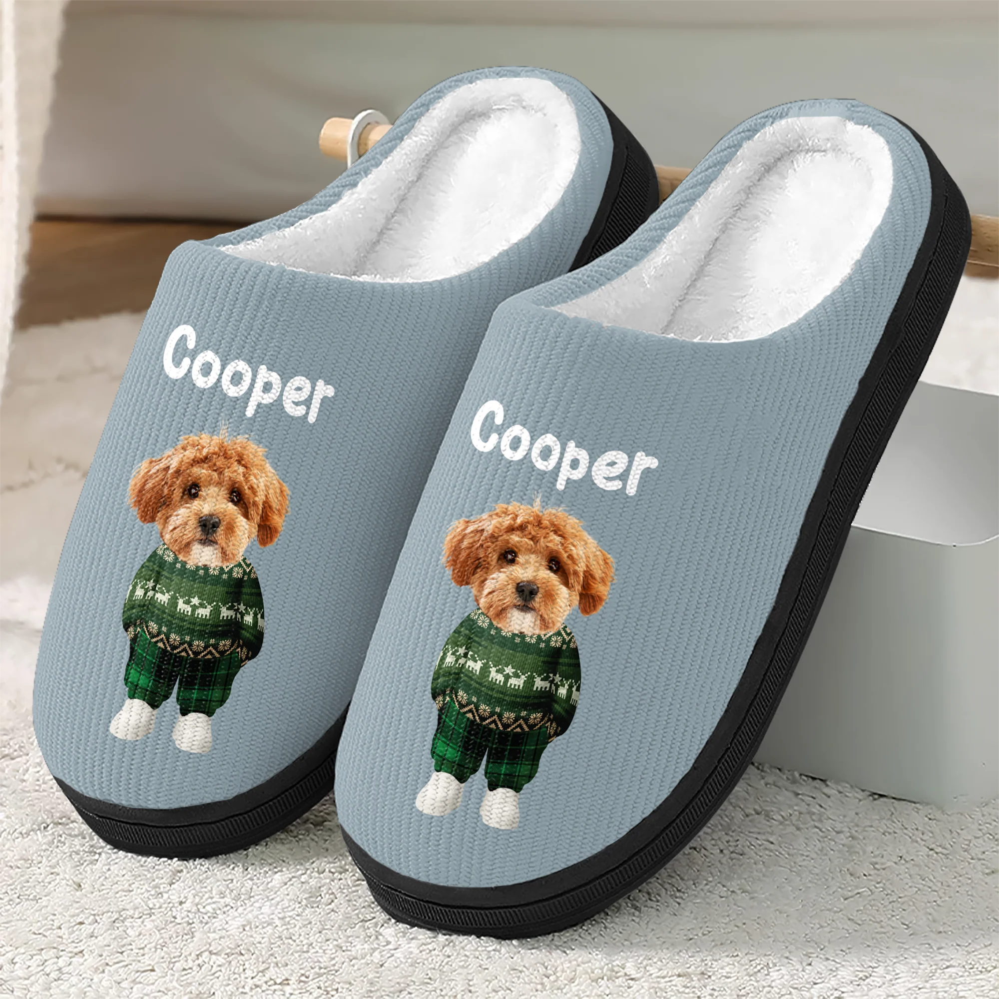 Custom Dog Photo Slippers Christmas Gift For Dog Lovers TH10 896773 - Image 7