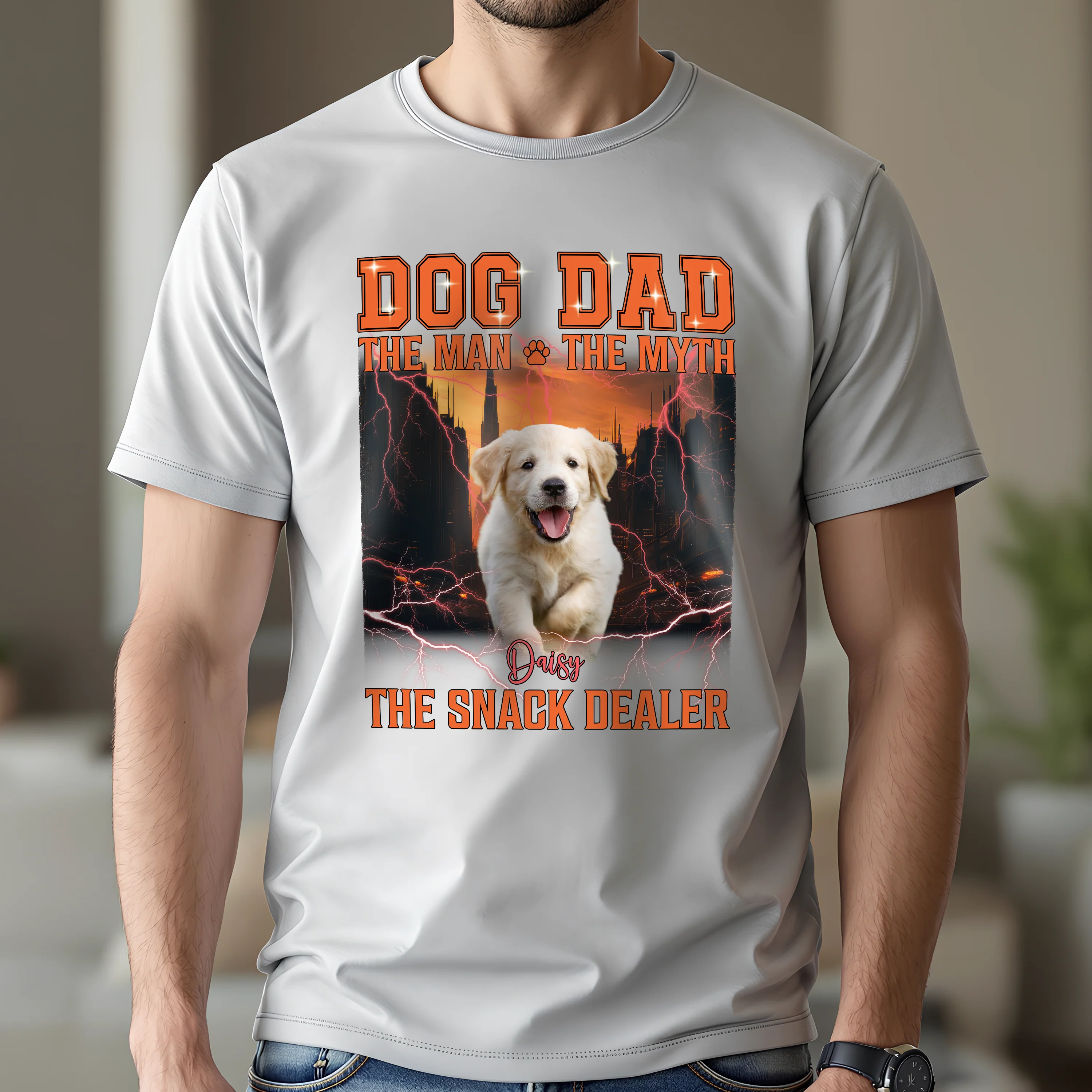 Custom Dog Photo The Man The Myth The Snack Dealer Shirt TH10 896151 - Image 4