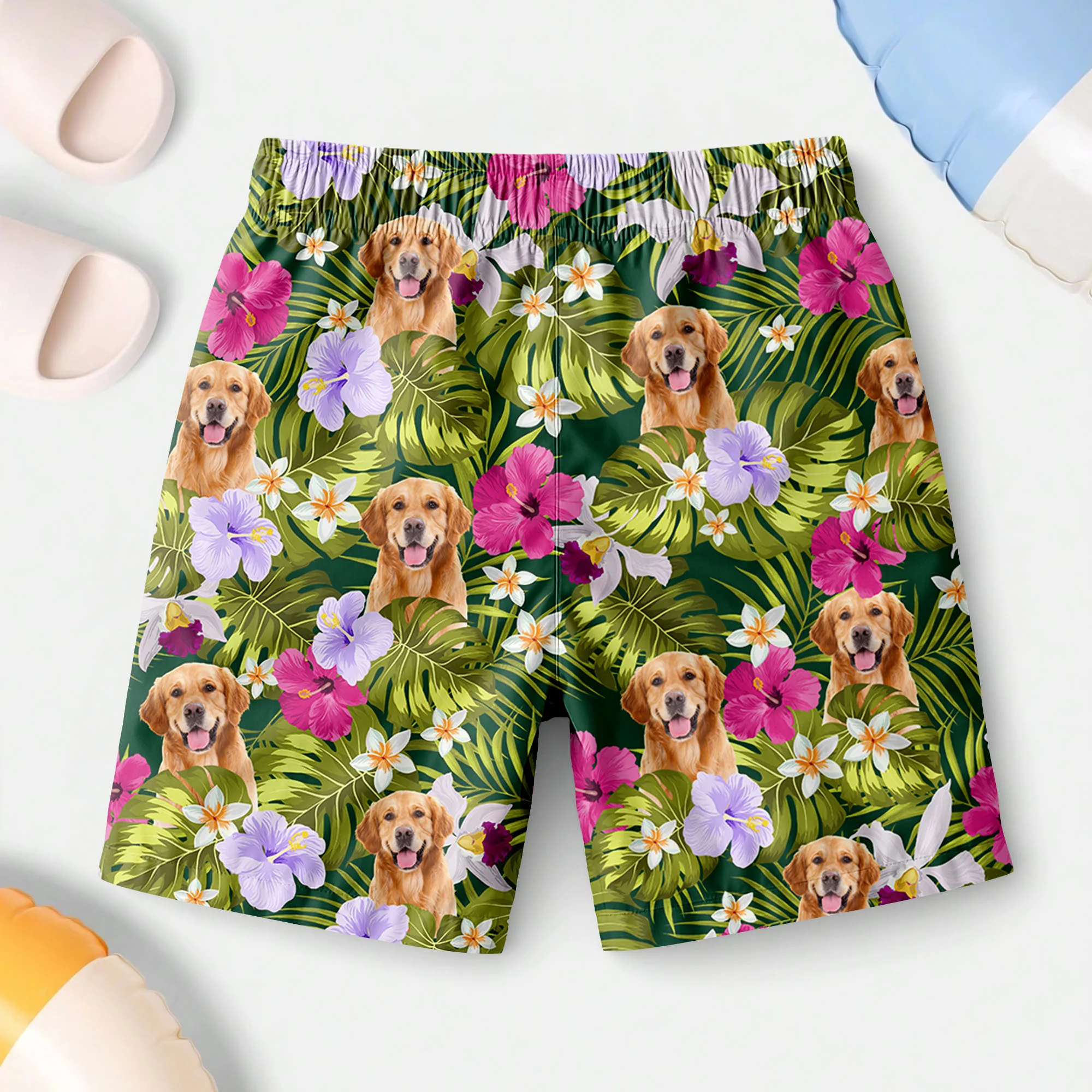 Custom Dog Photo Tropical Style Beach Short For Kid TH10 894105 - Image 3