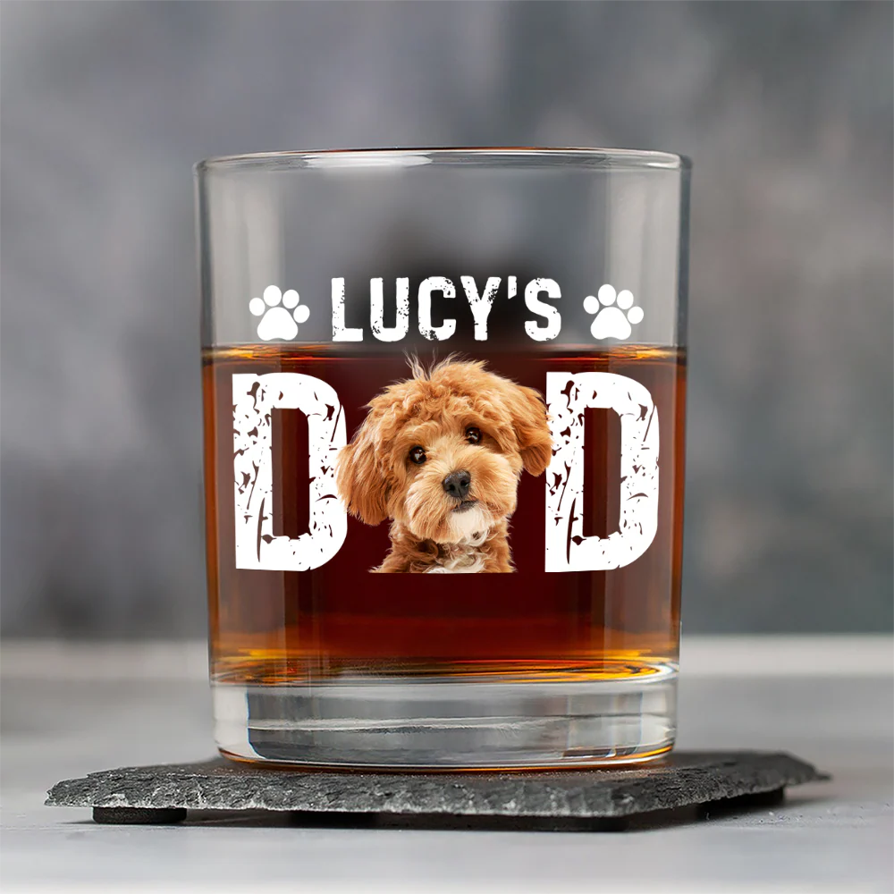Custom Dog Photo Whiskey Glass For Dog Dad TH10 892915 - Image 5