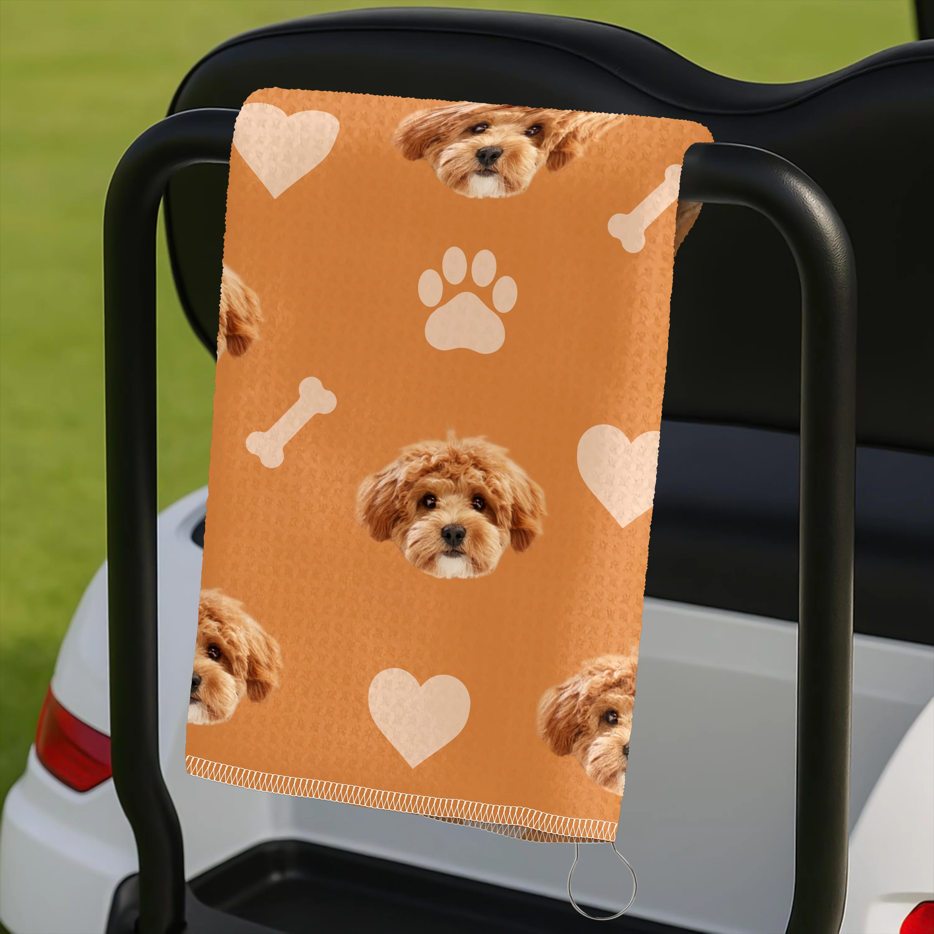 Custom Dog Photo With Bone Icon For Sport Player Golf Towel TH10 894131 - Image 5