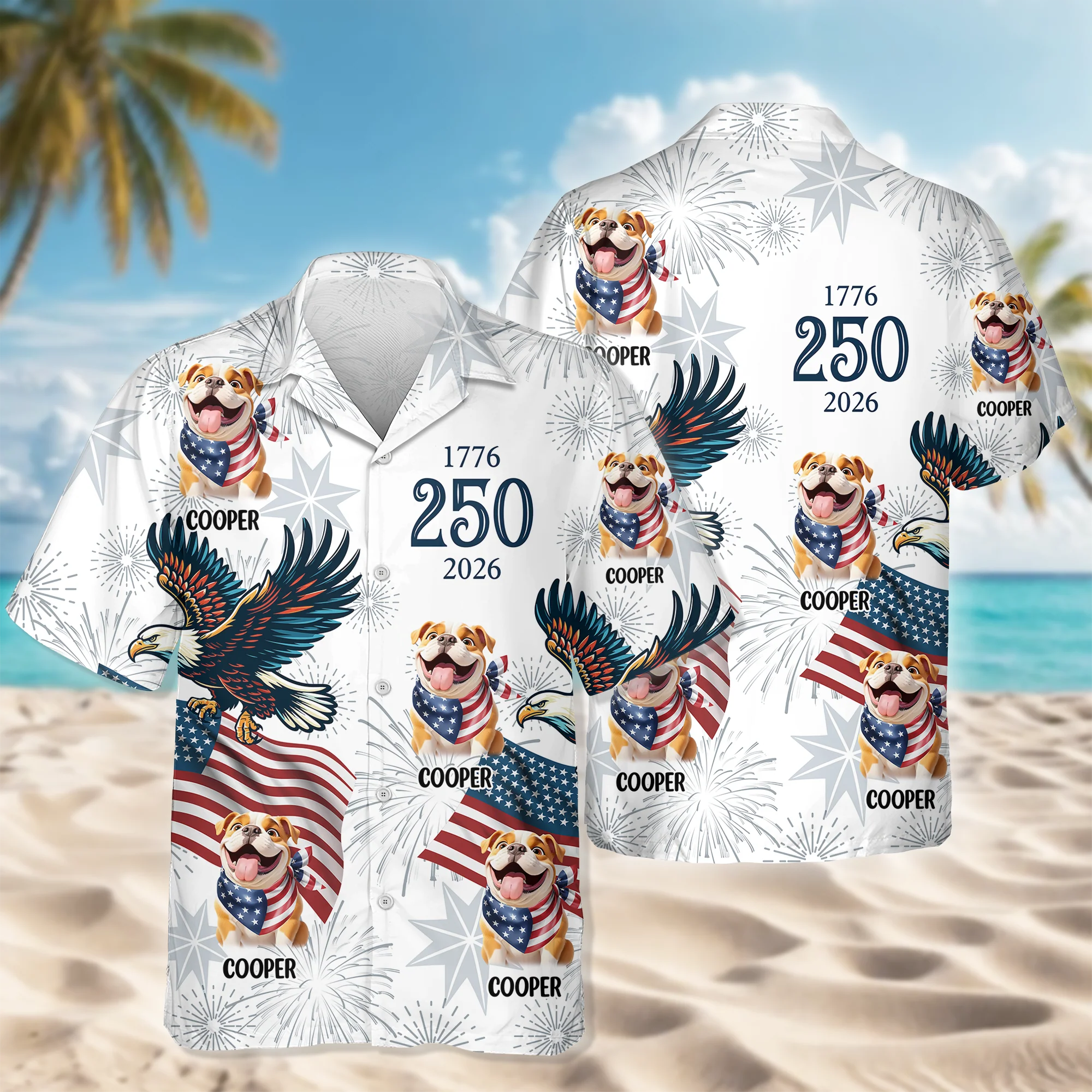 Custom Dog USA 250 Anniversary Eagle 1776-2026 Hawaii Shirt TH10 898633 - Image 6
