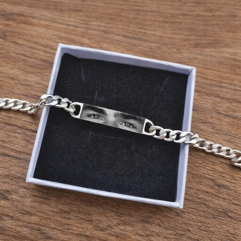 Custom Eyes Photo Bracelet For Couple TH10 898473 - Image 3