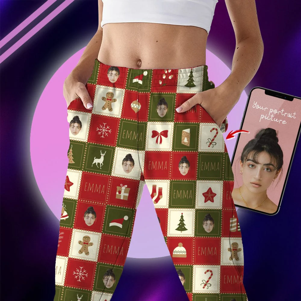 Custom Face Photo Christmas Icon Pajamas DA199 890115 - Image 3