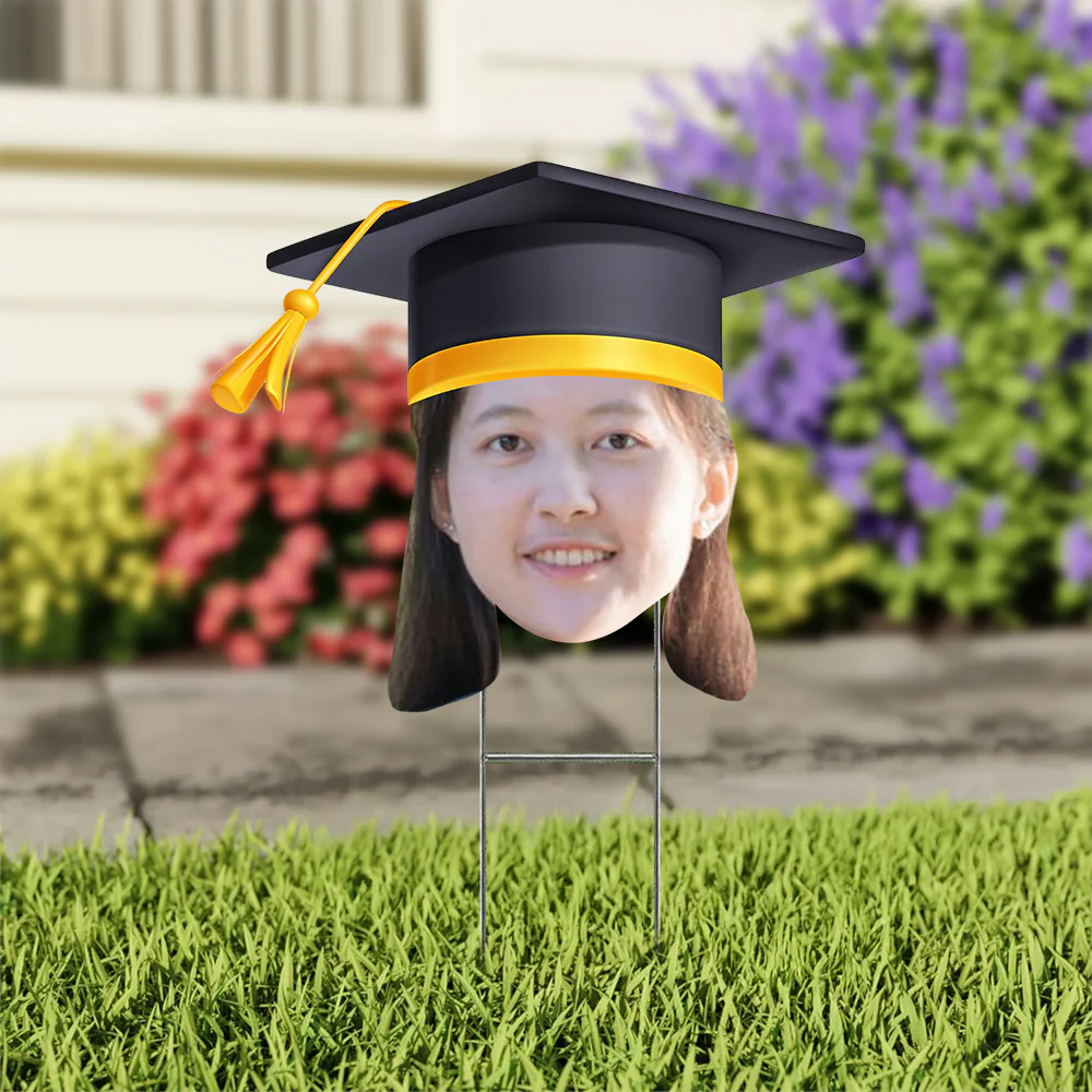 Custom Face Photo Congrats Graduation's Day Yard Sign TH10 898567 - Image 3